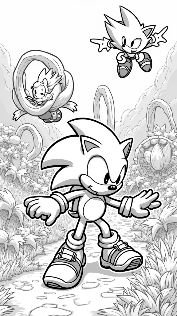 sonic games coloring pages